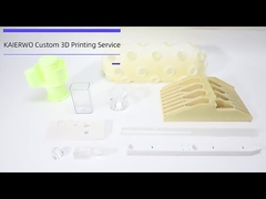 Weiße 3D-gedruckte Komponenten mit glatter Oberfläche